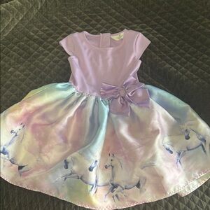 H&M Lavender Dress with Galloping Horses
